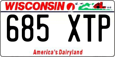 WI license plate 685XTP