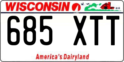 WI license plate 685XTT