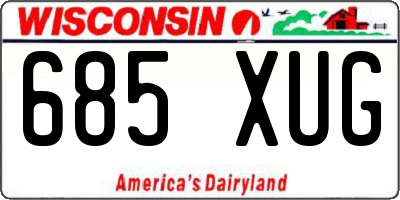 WI license plate 685XUG