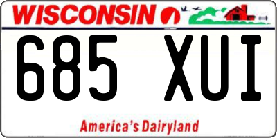 WI license plate 685XUI