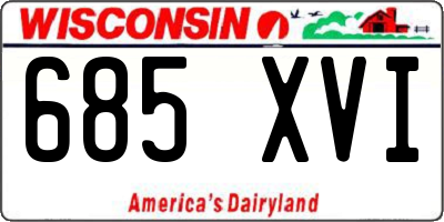 WI license plate 685XVI