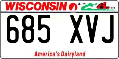 WI license plate 685XVJ