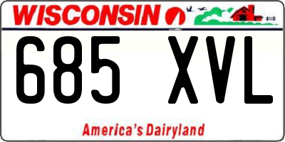 WI license plate 685XVL