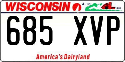 WI license plate 685XVP