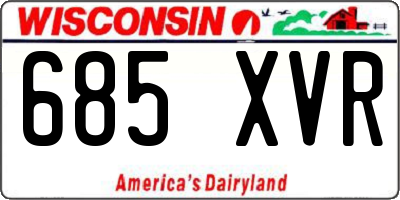 WI license plate 685XVR