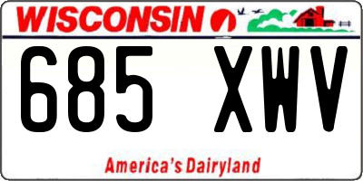 WI license plate 685XWV