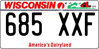 WI license plate 685XXF