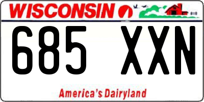 WI license plate 685XXN
