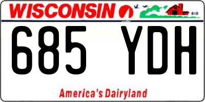 WI license plate 685YDH