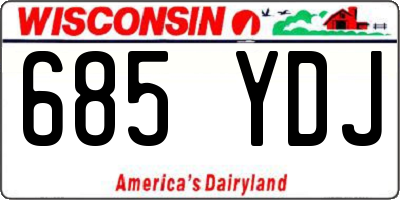 WI license plate 685YDJ