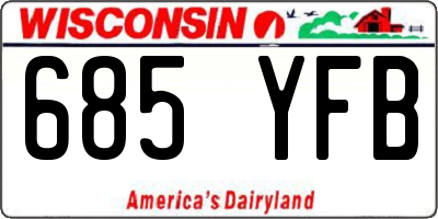 WI license plate 685YFB