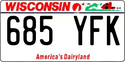 WI license plate 685YFK