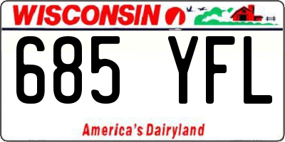 WI license plate 685YFL