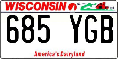WI license plate 685YGB