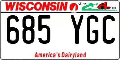 WI license plate 685YGC