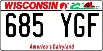 WI license plate 685YGF