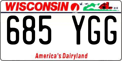 WI license plate 685YGG