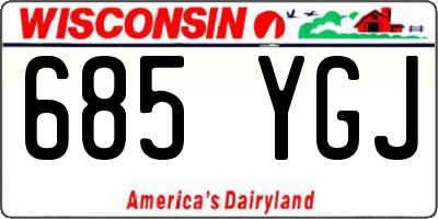 WI license plate 685YGJ