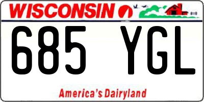 WI license plate 685YGL