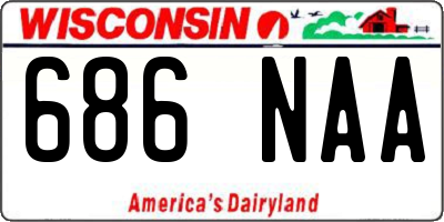 WI license plate 686NAA