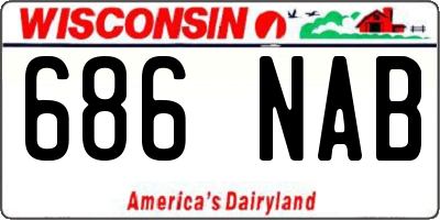 WI license plate 686NAB