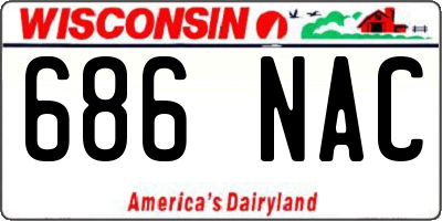 WI license plate 686NAC