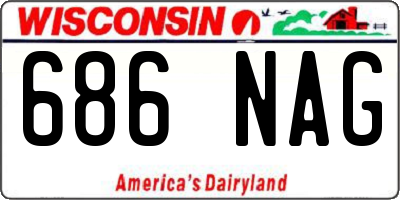 WI license plate 686NAG