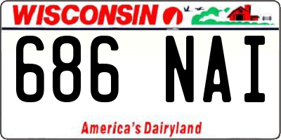 WI license plate 686NAI