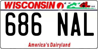WI license plate 686NAL