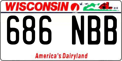 WI license plate 686NBB