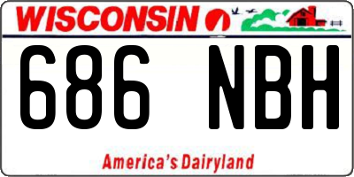 WI license plate 686NBH