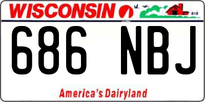 WI license plate 686NBJ
