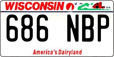 WI license plate 686NBP