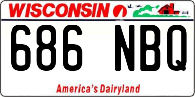 WI license plate 686NBQ