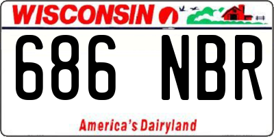 WI license plate 686NBR