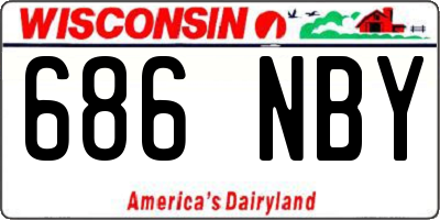 WI license plate 686NBY