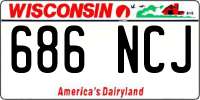 WI license plate 686NCJ