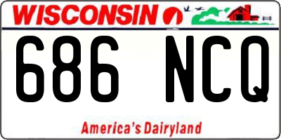 WI license plate 686NCQ