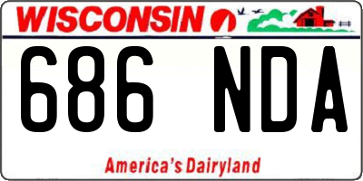 WI license plate 686NDA