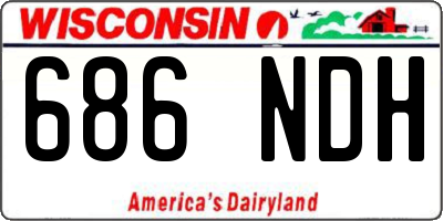 WI license plate 686NDH