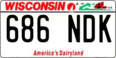 WI license plate 686NDK