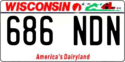 WI license plate 686NDN