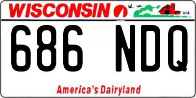 WI license plate 686NDQ