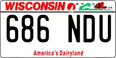 WI license plate 686NDU
