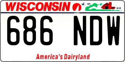 WI license plate 686NDW