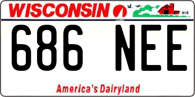 WI license plate 686NEE