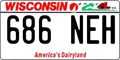 WI license plate 686NEH