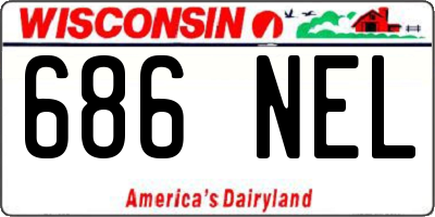 WI license plate 686NEL