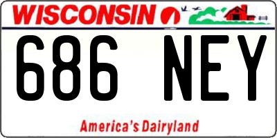 WI license plate 686NEY