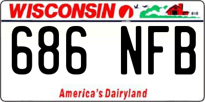 WI license plate 686NFB